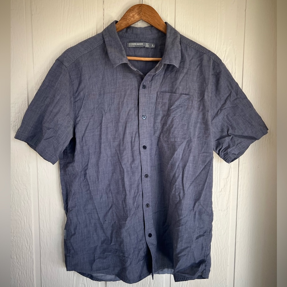 Icebreaker Merino Gray Button-Up Shirt